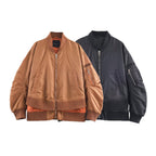 Women's Oversize Bomber Jacket with padded quilted lining, sleeve zip pocket and wide ribbed cuff Fashion Glam