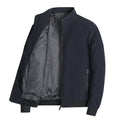 Men's lightweight blouson jacket with stand-up collar, striped lining, and zippered pockets Fashion Glam
