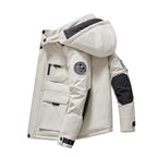 Men's Insulated Field Parka with Hood, Multiple Utility Pockets and Windproof Shell Fashion Glam