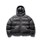 Unisex Short Boxy Puffer Jacket with Volume Hood, Water-Repellent Shell and Thermal Down Filling Fashion Glam