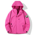Women's waterproof hardshell outdoor jacket with hood and multifunction pockets Fashion Glam