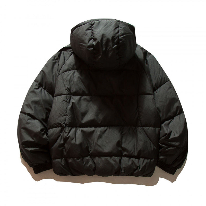 Unisex Oversize Thermo Puffer Jacket in Boxy Cut with Hood and Raglan Sleeves Fashion Glam