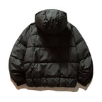 Unisex Oversize Thermo Puffer Jacket in Boxy Cut with Hood and Raglan Sleeves Fashion Glam