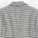 Women's double-breasted glencheck blazer with extended back and tailored silhouette Fashion Glam