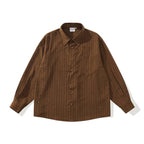 Unisex Oversized Striped Shirt in Relaxed Fit with Chest Pocket Fashion Glam