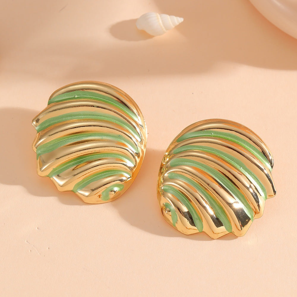 Women's ear clips in maritime shell design Fashion Glam