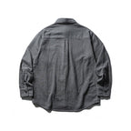 Men's Striped Oversized Shirt made of Washed Cotton Blend with Chest Pocket Fashion Glam