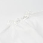 Women's Cropped Lace Bolero Blouse with Stand Collar and Eyelet Embroidery Fashion Glam