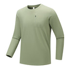 Men's multifunctional long-sleeve tech shirt with chest zip pocket Fashion Glam