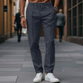 Men's elegant casual pants with elastic waistband and side pockets Fashion Glam