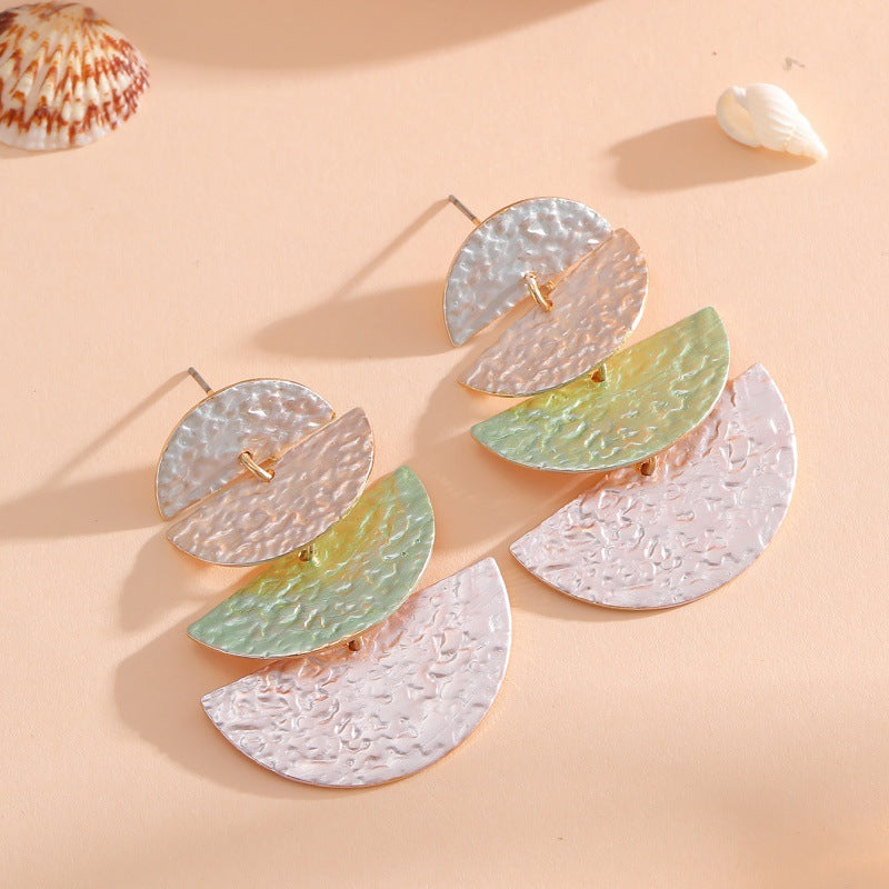 Women's Hanging Earrings in Elegant, Layered Design Fashion Glam