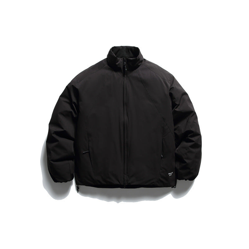 Men's insulation jacket in boxy cut with stand-up collar, raglan sleeves and two-way zip Fashion Glam