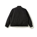 Unisex Boxy padded short jacket with stand-up collar and concealed snap button placket Fashion Glam