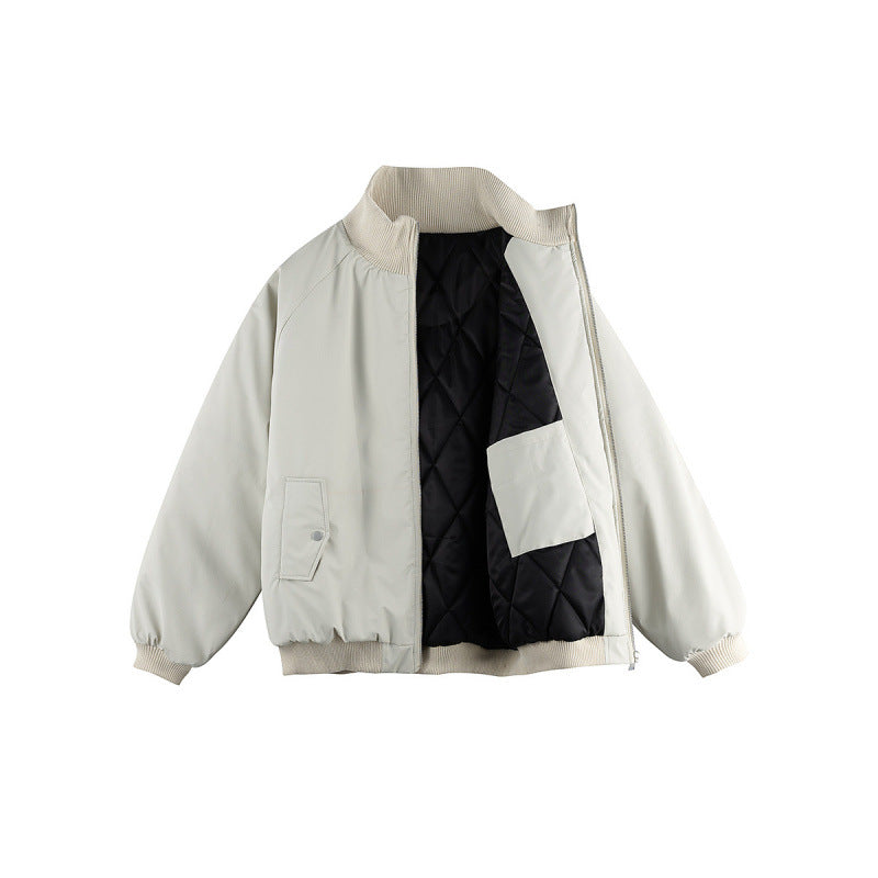 Unisex Boxy Transition Bomber Jacket with Stand Collar and Flap Pockets Fashion Glam
