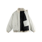 Unisex Boxy Transition Bomber Jacket with Stand Collar and Flap Pockets Fashion Glam