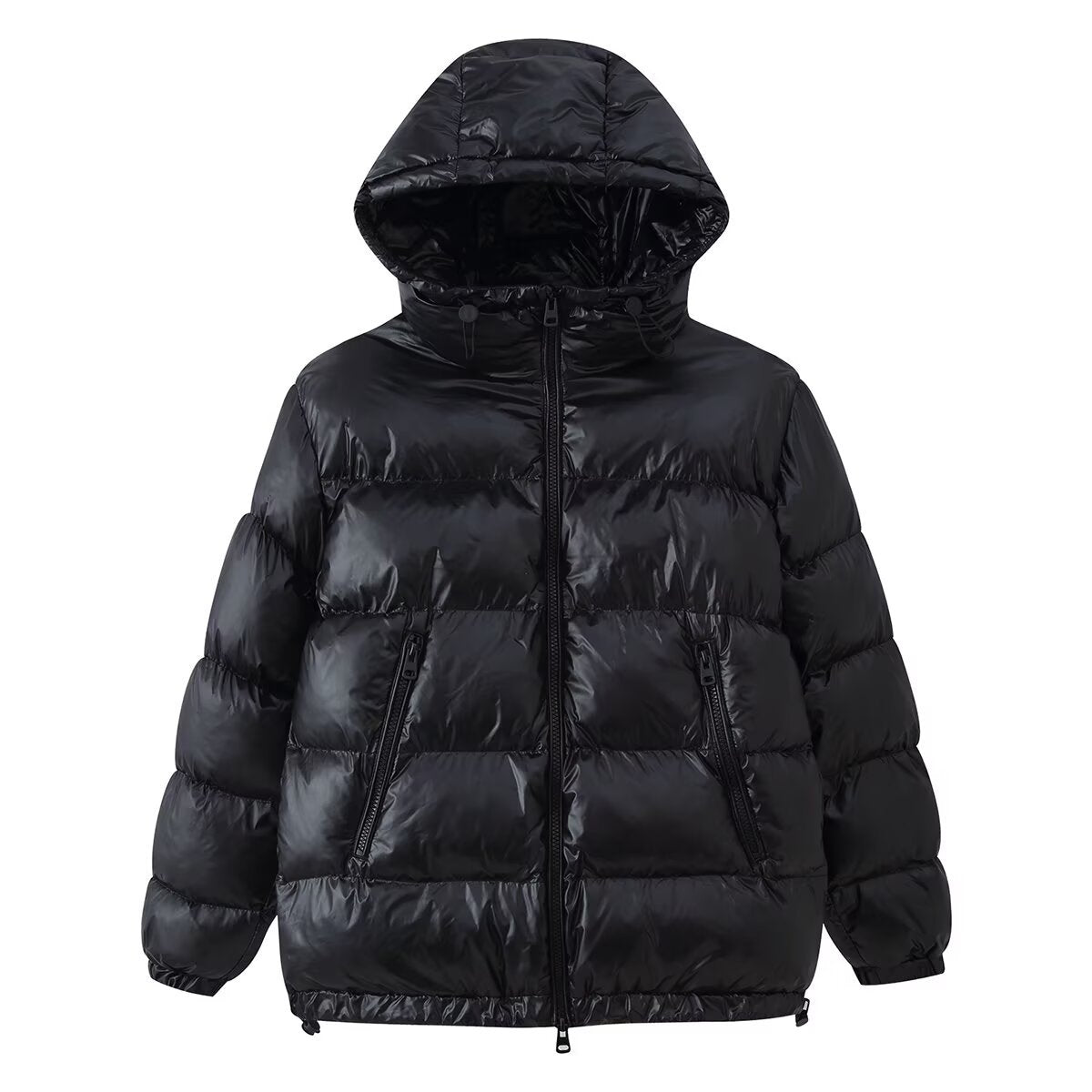 Women Quilted Oversized Thermal Jacket with Hood and Water-Repellent Surface Fashion Glam