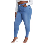 Women's High-Waist Skinny Jeans flattering with stretch and high waist Fashion Glam