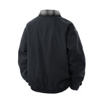 Men's Casual Layering Transitional Jacket with Checked Lining and Zipper Fashion Glam