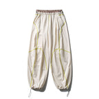 Unisex locker cut tech jogging pants with elastic waistband, distinctive flatlock seams and drawstring Fashion Glam