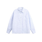 Unisex Loose Overshirt Shirt made of cotton blend with chest pocket and continuous button placket Fashion Glam