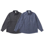 Unisex Oversize shirt made of structured wool blend with check pattern and decorative chest pocket Fashion Glam