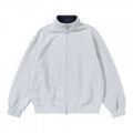 Unisex sweatshirt jacket with stand-up collar, oversized fit and round in-seam pockets Fashion Glam