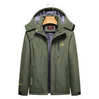 Women's Quilted Winter Jacket with Fleece Lining, Removable Hood, and Waterproof Softshell Outer Layer Fashion Glam