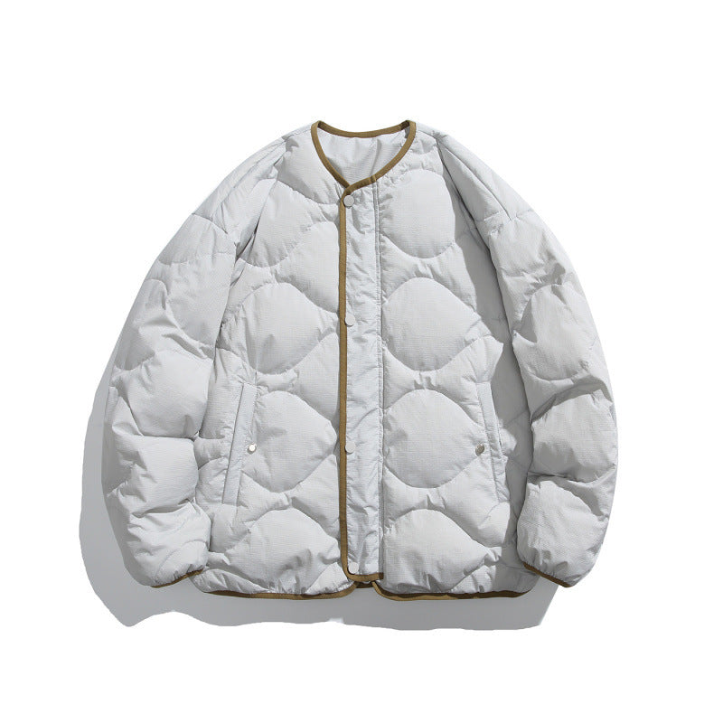 Unisex Kastig padded short jacket with circular quilting, round neckline and contrast piping Fashion Glam