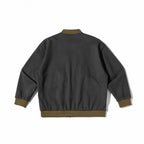 Unisex Oversize-Utilitarian Bomber Jacket with Flap Pockets, Vertical Zippers, and Ribbed Finishes Fashion Glam
