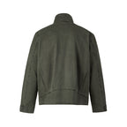 Men's short jacket made of canvas in field style with stand-up collar, zipper and multifunctional pockets Fashion Glam