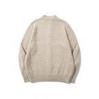 Unisex Boxy-Mohair-Mix-Cardigan with half-high collar and continuous button placket Fashion Glam