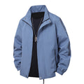 Men's minimalist technical leisure jacket with high collar, concealed zipper, and elastic cuffs Fashion Glam