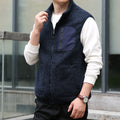 Men's Teddy Fleece Outdoor Vest with High Collar, Full Zip and Welded Chest Pocket Fashion Glam