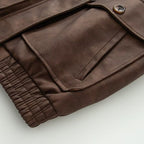 Women's Oversize Bomber Jacket in Suede Look with Removable Fur Collar Fashion Glam