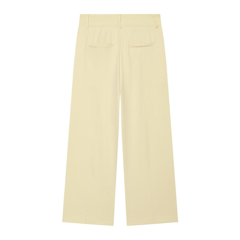 Women High-waisted wide Culotte pants with crease and pleats Fashion Glam
