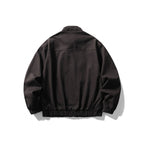 Men's short blazer in a minimalist worker look made of heavy canvas with stand-up collar Fashion Glam