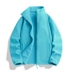 Unisex fleece jacket with standing collar, full-length zipper and elastic cuffs Fashion Glam