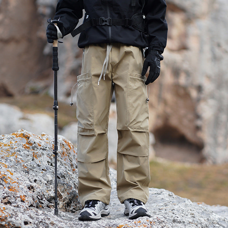 Men's outdoor cargo pants with reinforced knees, water-repellent and breathable Fashion Glam