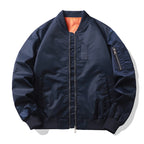 Men's Lightweight Flight Bomber Jacket with Water-Repellent Shell and Contrast Lining Fashion Glam