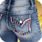Women High-Waisted Cropped Skinny Jeans with Double Button and Vintage Wash Fashion Glam