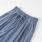 Women Wide Palazzo Pants with High Elastic Band, Drawstring and Side Pockets Fashion Glam