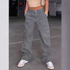 Women’s cargo pants with wide leg, high waist and utility pockets Fashion Glam