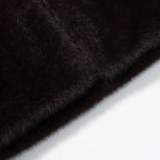 Women's Short-Cut Faux Fur Capelet with Three-Quarter Sleeves and Round Neckline Fashion Glam
