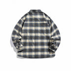 Unisex Boxy Checkered Flannel Overshirt with Patch Chest Pocket and Boxy Cut Fashion Glam