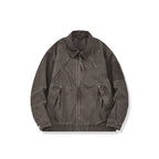 Men's canvas bomber jacket in vintage look with raglan sleeves and elastic hem Fashion Glam