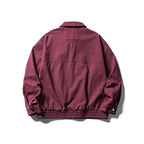 Men's Oversized Work Jacket with Full Zip, Chest Zip and Elastic Hem Band Fashion Glam