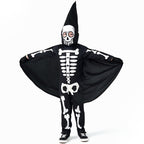 Women's skeleton costume with cloak and gloves Fashion Glam