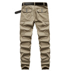 Men's Cargo Jogger Pants with Elastic Waistband, Knee Insert and Multiple Pockets Fashion Glam