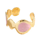 Ladies Open Bangle with Artistic, Curved Design Fashion Glam