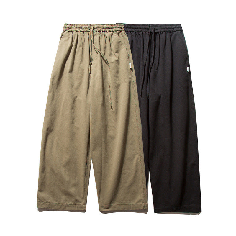 Unisex Wide Culotte Pants with Elastic Waistband and Drawstring Fashion Glam